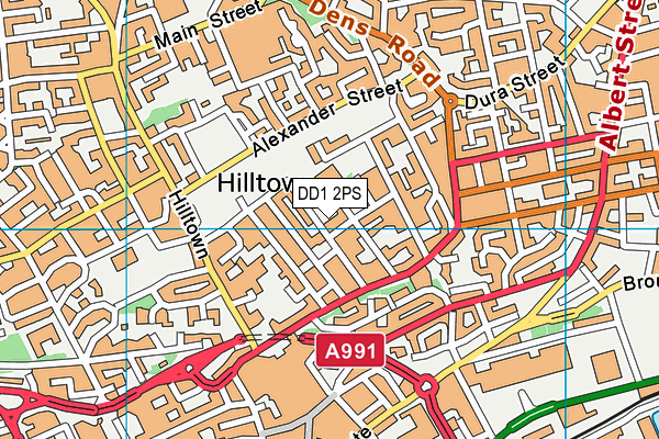 DD1 2PS map - OS VectorMap District (Ordnance Survey) DD1 2PS map - OS VectorMap District (Ordnance Survey)