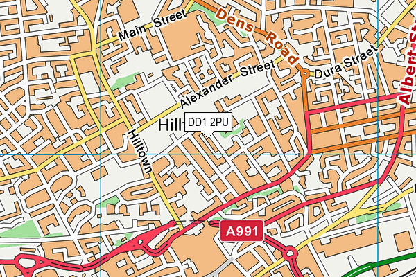 DD1 2PU map - OS VectorMap District (Ordnance Survey)