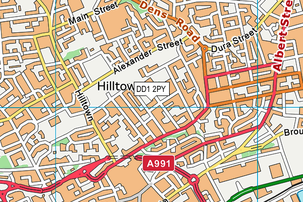 DD1 2PY map - OS VectorMap District (Ordnance Survey)