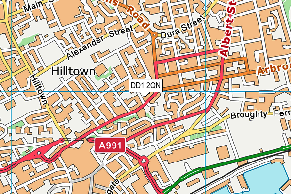 DD1 2QN map - OS VectorMap District (Ordnance Survey) DD1 2QN map - OS VectorMap District (Ordnance Survey)
