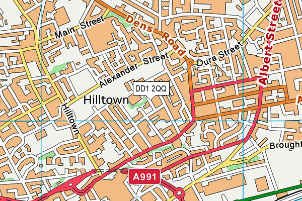 DD1 2QQ map - OS VectorMap District (Ordnance Survey)