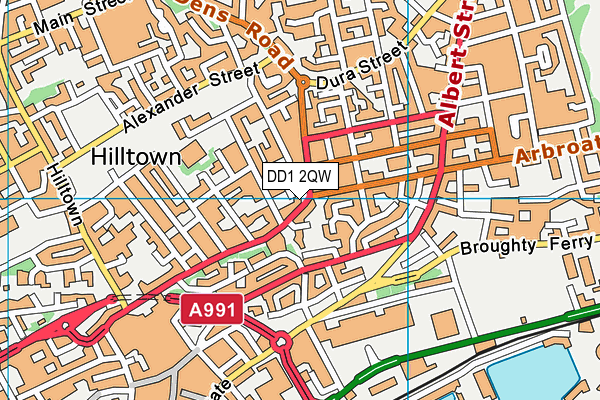 DD1 2QW map - OS VectorMap District (Ordnance Survey) DD1 2QW map - OS VectorMap District (Ordnance Survey)