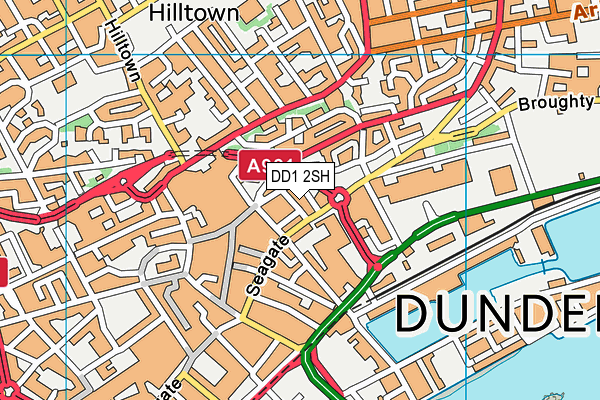 DD1 2SH map - OS VectorMap District (Ordnance Survey) DD1 2SH map - OS VectorMap District (Ordnance Survey)