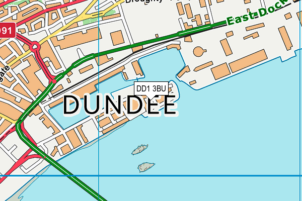 DD1 3BU map - OS VectorMap District (Ordnance Survey)