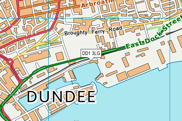DD1 3LG map - OS VectorMap District (Ordnance Survey)