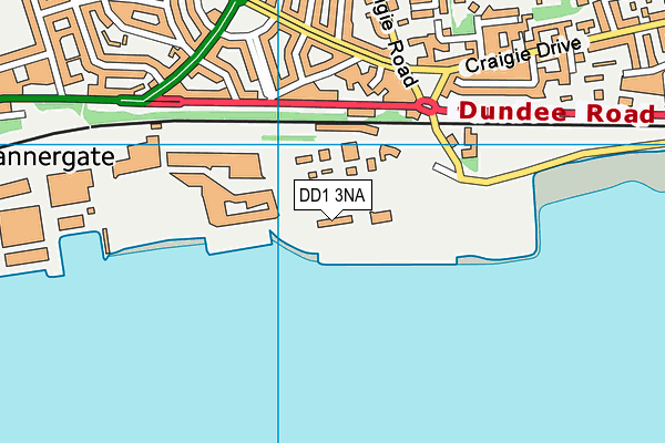 DD1 3NA map - OS VectorMap District (Ordnance Survey)