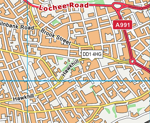 DD1 4HG map - OS VectorMap District (Ordnance Survey)