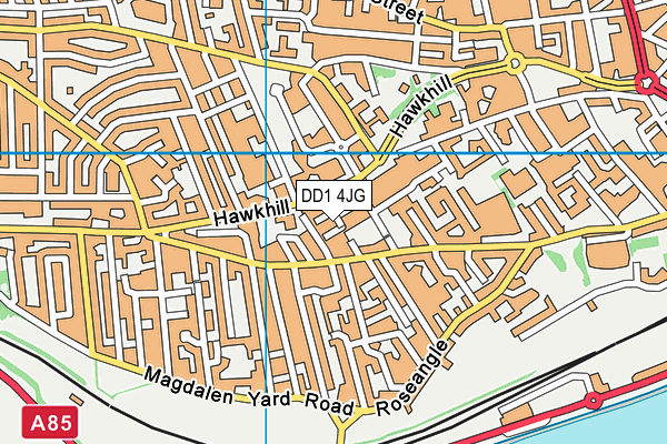 DD1 4JG map - OS VectorMap District (Ordnance Survey)