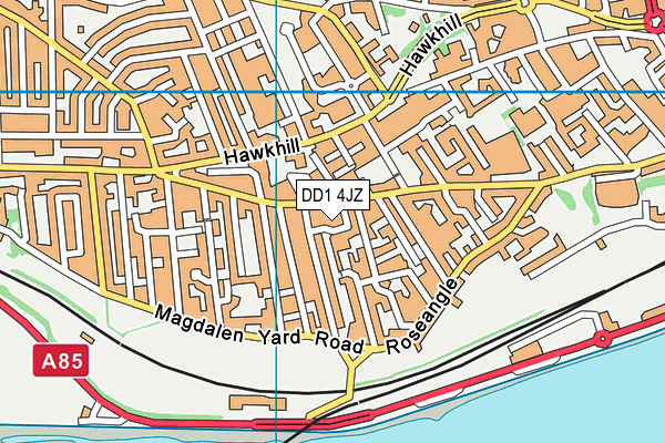 DD1 4JZ map - OS VectorMap District (Ordnance Survey)