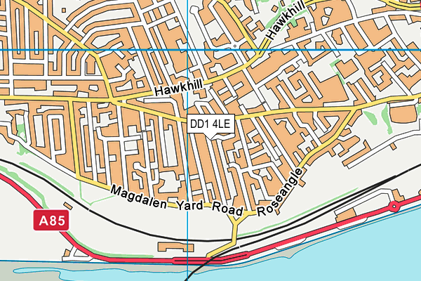 DD1 4LE map - OS VectorMap District (Ordnance Survey) DD1 4LE map - OS VectorMap District (Ordnance Survey)