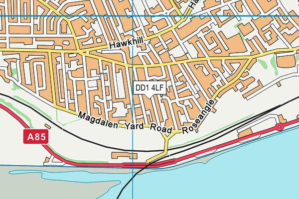 DD1 4LF map - OS VectorMap District (Ordnance Survey)