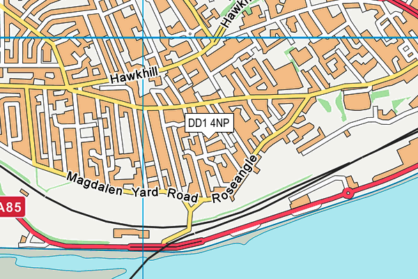 DD1 4NP map - OS VectorMap District (Ordnance Survey)