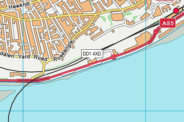 DD1 4XD map - OS VectorMap District (Ordnance Survey)