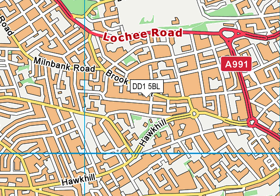 DD1 5BL map - OS VectorMap District (Ordnance Survey) DD1 5BL map - OS VectorMap District (Ordnance Survey)