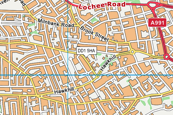DD1 5HA map - OS VectorMap District (Ordnance Survey)