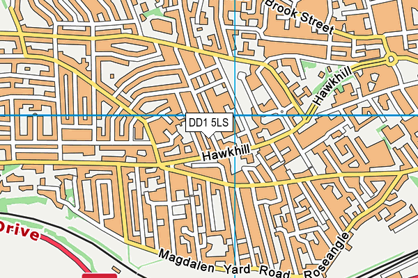 DD1 5LS map - OS VectorMap District (Ordnance Survey) DD1 5LS map - OS VectorMap District (Ordnance Survey)