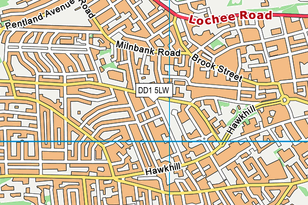 DD1 5LW map - OS VectorMap District (Ordnance Survey) DD1 5LW map - OS VectorMap District (Ordnance Survey)
