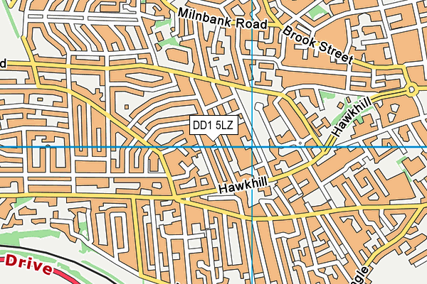 DD1 5LZ map - OS VectorMap District (Ordnance Survey) DD1 5LZ map - OS VectorMap District (Ordnance Survey)
