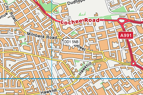 DD1 5NB map - OS VectorMap District (Ordnance Survey)