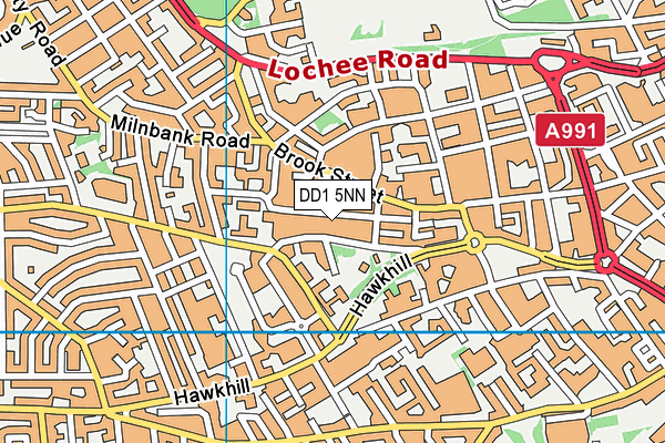 DD1 5NN map - OS VectorMap District (Ordnance Survey)