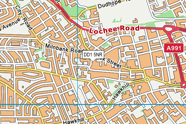 DD1 5NR map - OS VectorMap District (Ordnance Survey)