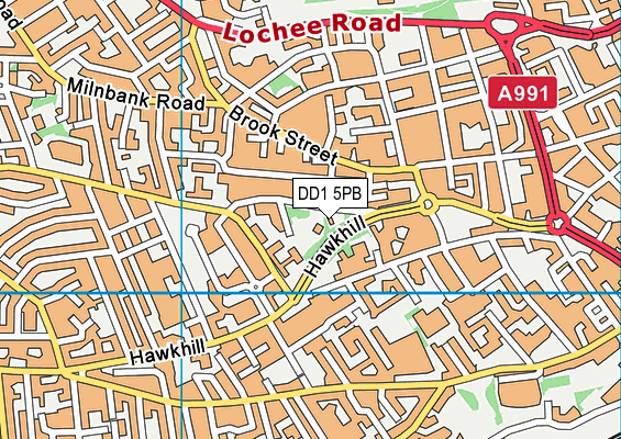 DD1 5PB map - OS VectorMap District (Ordnance Survey) DD1 5PB map - OS VectorMap District (Ordnance Survey)