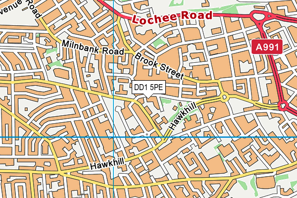 DD1 5PE map - OS VectorMap District (Ordnance Survey) DD1 5PE map - OS VectorMap District (Ordnance Survey)