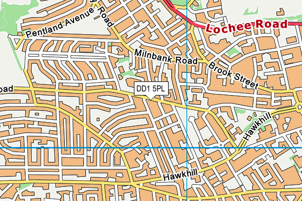 DD1 5PL map - OS VectorMap District (Ordnance Survey) DD1 5PL map - OS VectorMap District (Ordnance Survey)