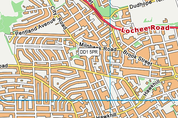DD1 5PR map - OS VectorMap District (Ordnance Survey) DD1 5PR map - OS VectorMap District (Ordnance Survey)