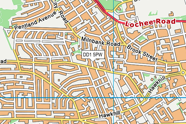 DD1 5PW map - OS VectorMap District (Ordnance Survey) DD1 5PW map - OS VectorMap District (Ordnance Survey)