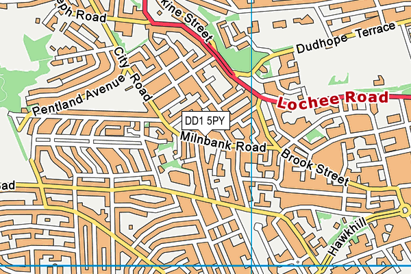DD1 5PY map - OS VectorMap District (Ordnance Survey) DD1 5PY map - OS VectorMap District (Ordnance Survey)