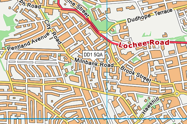 DD1 5QA map - OS VectorMap District (Ordnance Survey) DD1 5QA map - OS VectorMap District (Ordnance Survey)