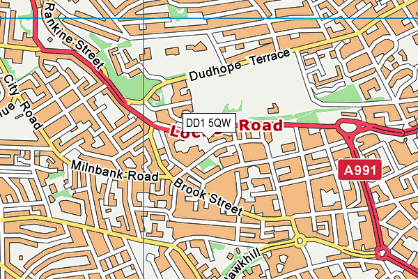 DD1 5QW map - OS VectorMap District (Ordnance Survey) DD1 5QW map - OS VectorMap District (Ordnance Survey)