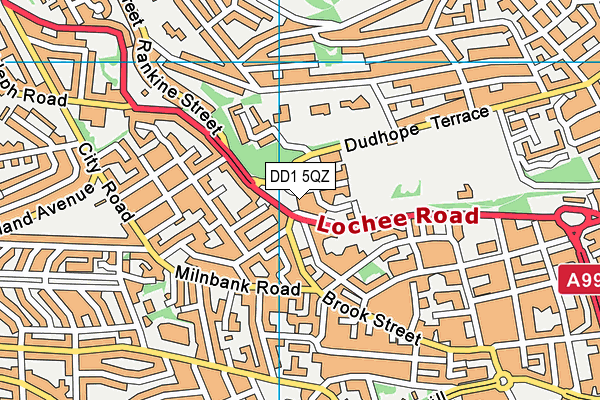 DD1 5QZ map - OS VectorMap District (Ordnance Survey)