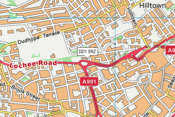 DD1 5RZ map - OS VectorMap District (Ordnance Survey) DD1 5RZ map - OS VectorMap District (Ordnance Survey)
