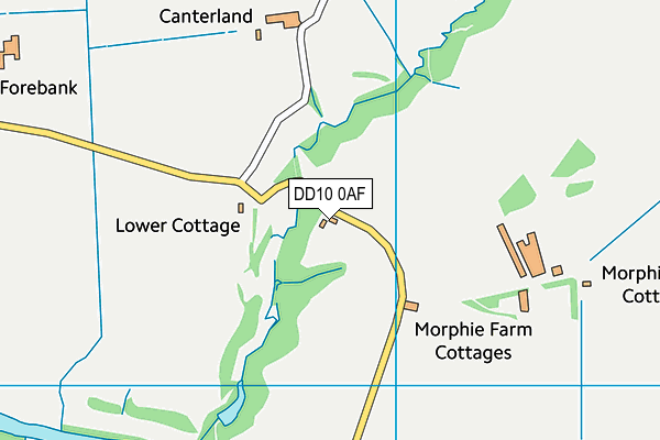 DD10 0AF map - OS VectorMap District (Ordnance Survey)