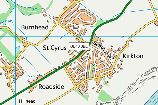 DD10 0BE map - OS VectorMap District (Ordnance Survey)