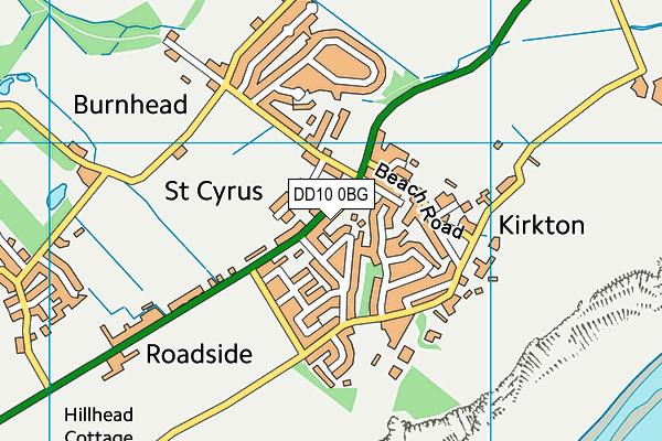 DD10 0BG map - OS VectorMap District (Ordnance Survey)