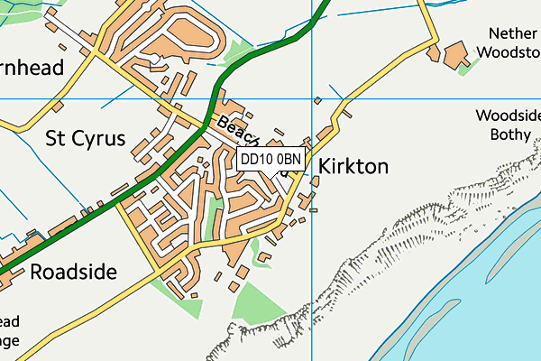 DD10 0BN map - OS VectorMap District (Ordnance Survey)