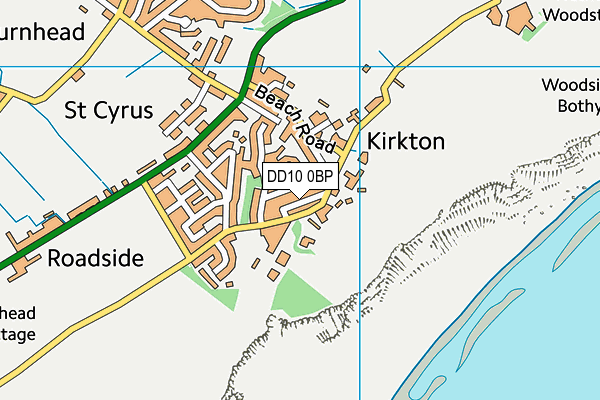 DD10 0BP map - OS VectorMap District (Ordnance Survey)