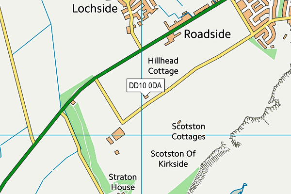 DD10 0DA map - OS VectorMap District (Ordnance Survey)