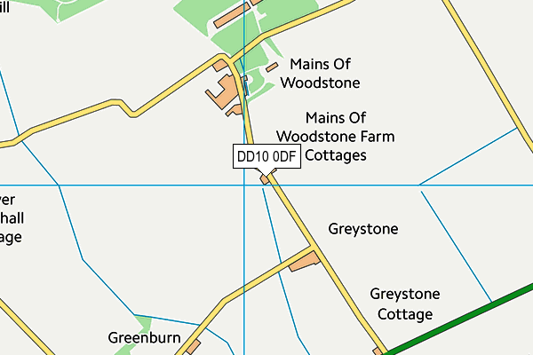 DD10 0DF map - OS VectorMap District (Ordnance Survey)