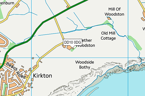 DD10 0DG map - OS VectorMap District (Ordnance Survey)