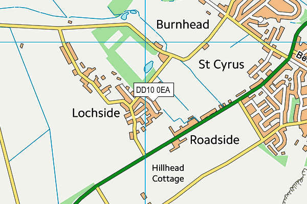 DD10 0EA map - OS VectorMap District (Ordnance Survey)
