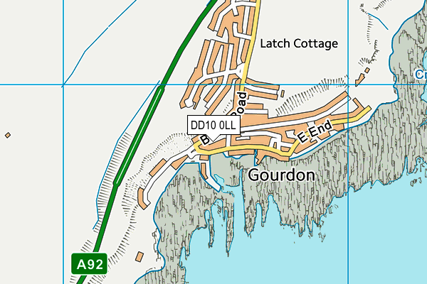 DD10 0LL map - OS VectorMap District (Ordnance Survey)