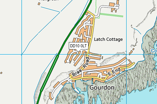 DD10 0LT map - OS VectorMap District (Ordnance Survey)