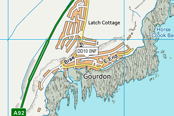 DD10 0NF map - OS VectorMap District (Ordnance Survey)