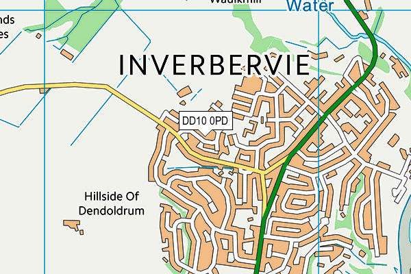 DD10 0PD map - OS VectorMap District (Ordnance Survey)