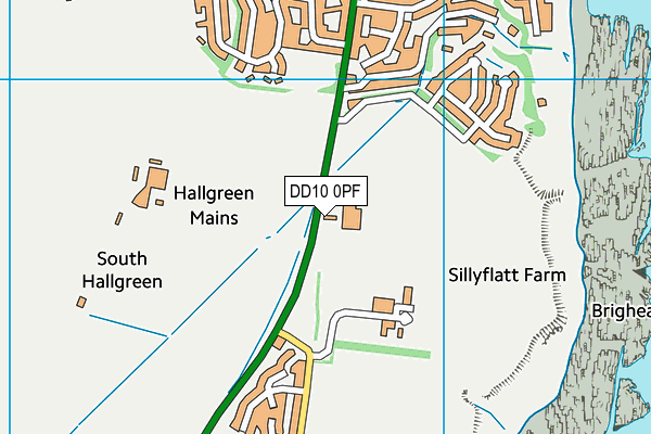 DD10 0PF map - OS VectorMap District (Ordnance Survey)