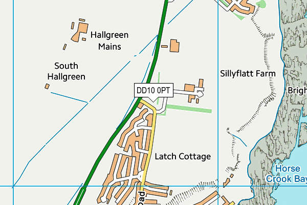 DD10 0PT map - OS VectorMap District (Ordnance Survey)